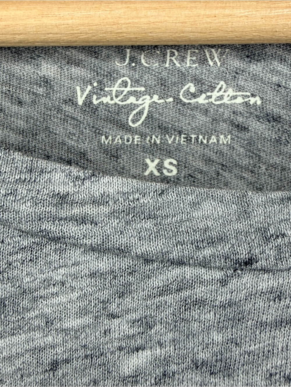 ✨ J.Crew Vintage Cotton Gray Marled Long Sleeve Tee XS - Picture 5 of 5